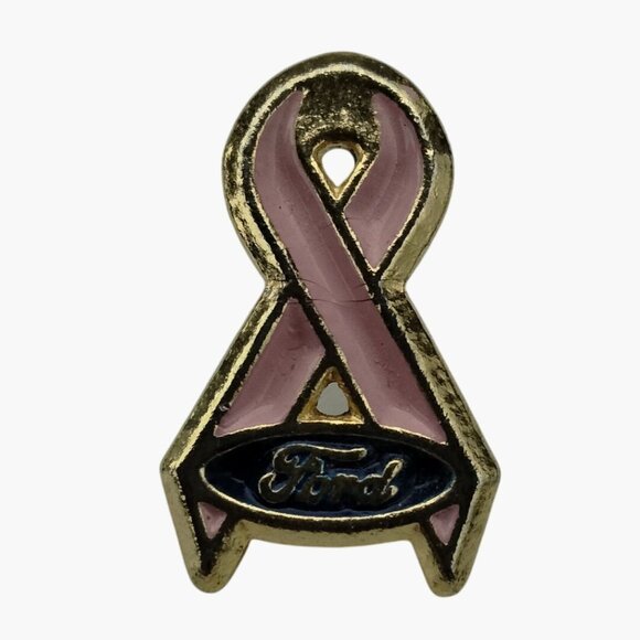 Ford Pink Ribbon Awareness Lapel Pin Breast Cancer Survivor Support - Picture 2 of 4